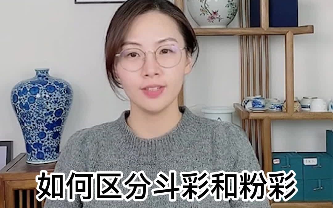 如何区分斗彩和粉彩哔哩哔哩bilibili