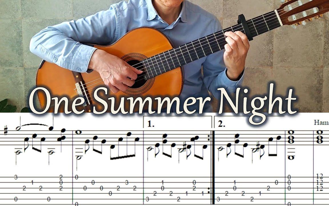 [图]【指弹吉他谱】《One Summer Night》（乐谱可下载）