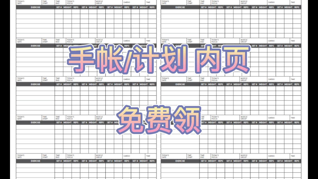 超20种提高工作效率必备日程内页 | 从工作到生活习惯养成 |日计划、周计划、月计划、财务规划、健身计划、喝水打卡等等……哔哩哔哩bilibili