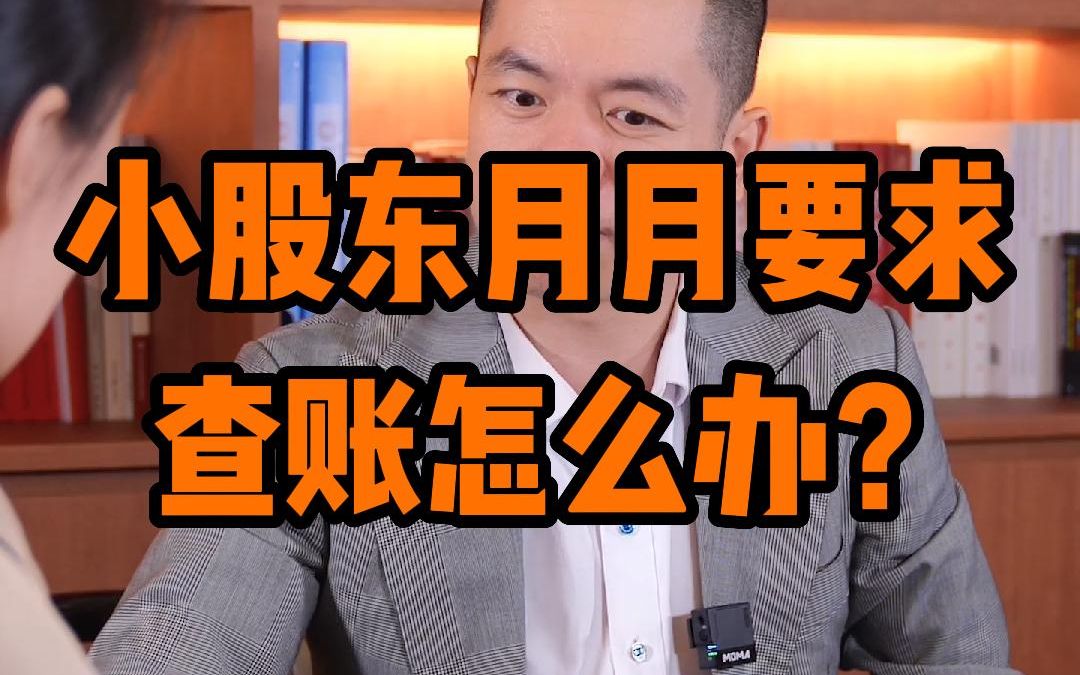 小股东月月要求查账怎么办?哔哩哔哩bilibili