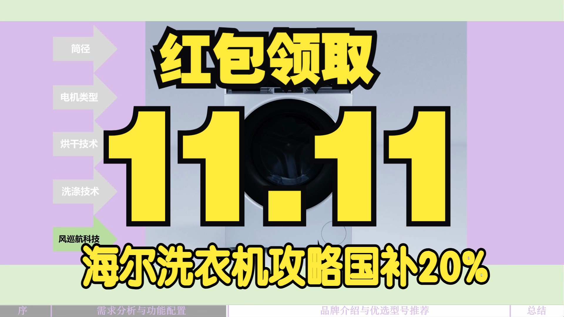 2024年海尔洗衣机选购攻略,双11哪些型号值得买推荐哔哩哔哩bilibili