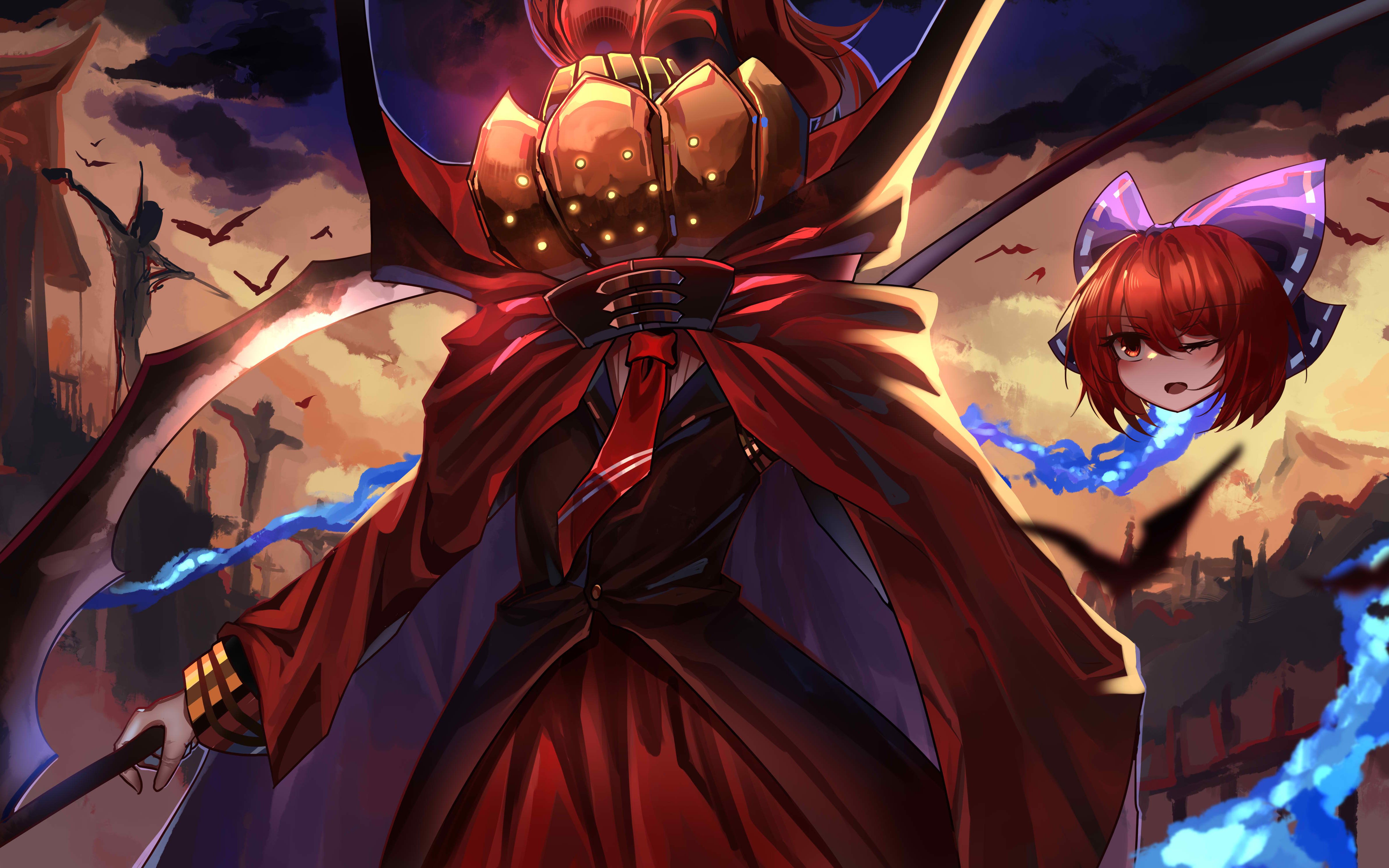 【绘画过程】赤蛮奇《暗夜无头骑士》