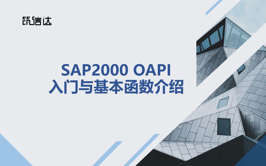 20231110 SAP2000 OAPI入门与基本函数介绍哔哩哔哩bilibili