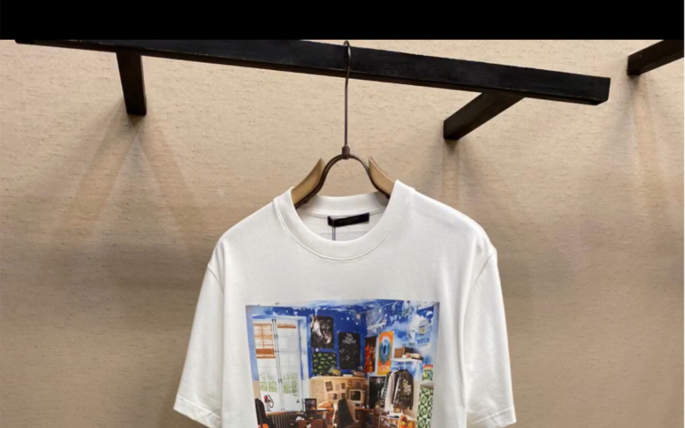 说一下lv路易威登秋冬新品 康丽直喷印花半袖t恤