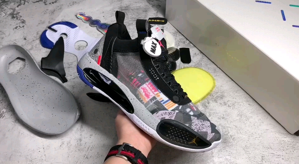 灭世纯原实战旗舰 aj34低帮 "nothing but net"迷彩涂鸦