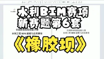 水利工程BIM建模与应用第6套（新十套）