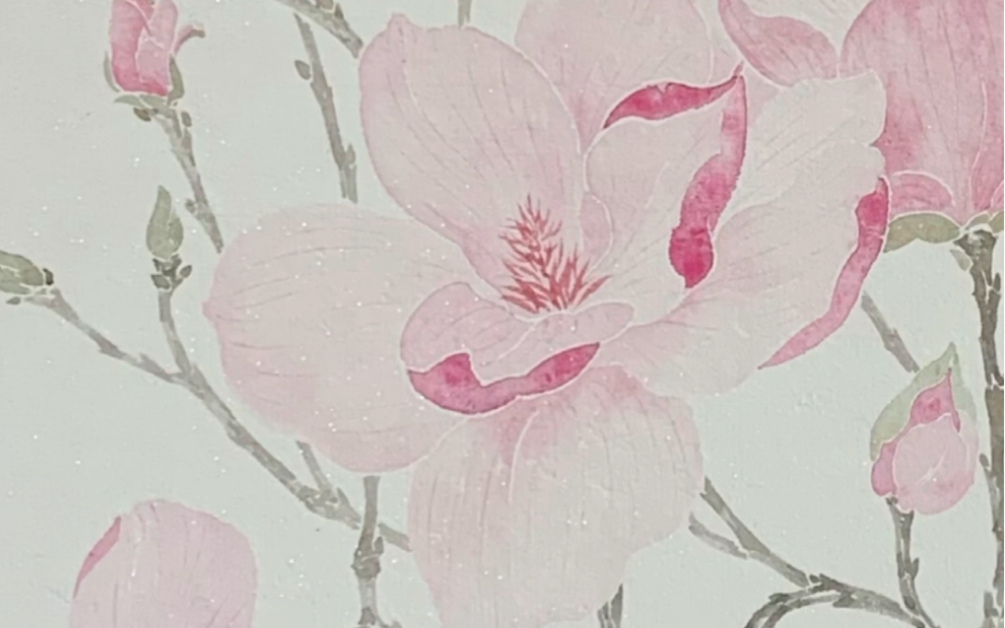 中国画玉兰花的没骨画法