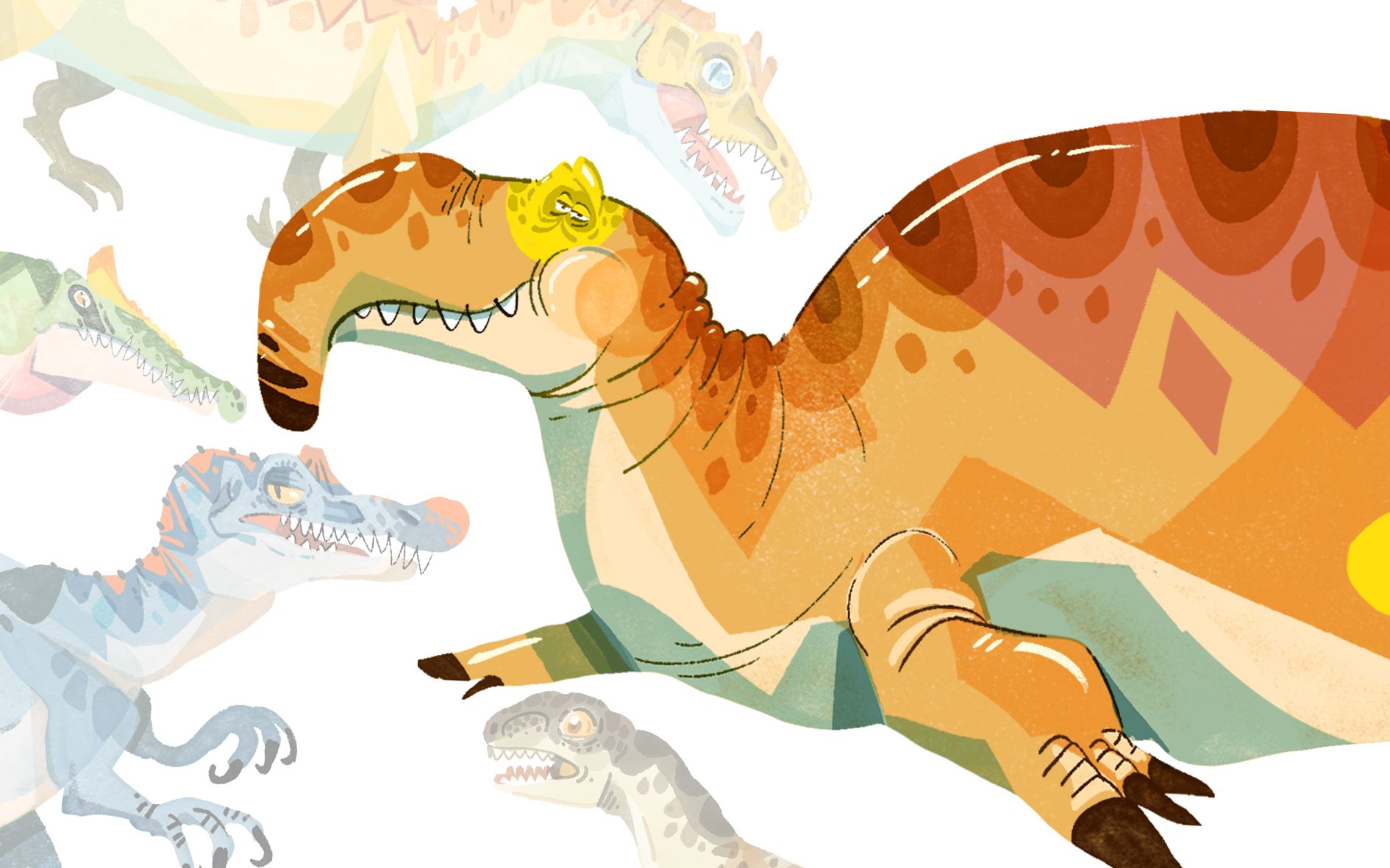 【板绘】过去棘龙的复原图弱爆了