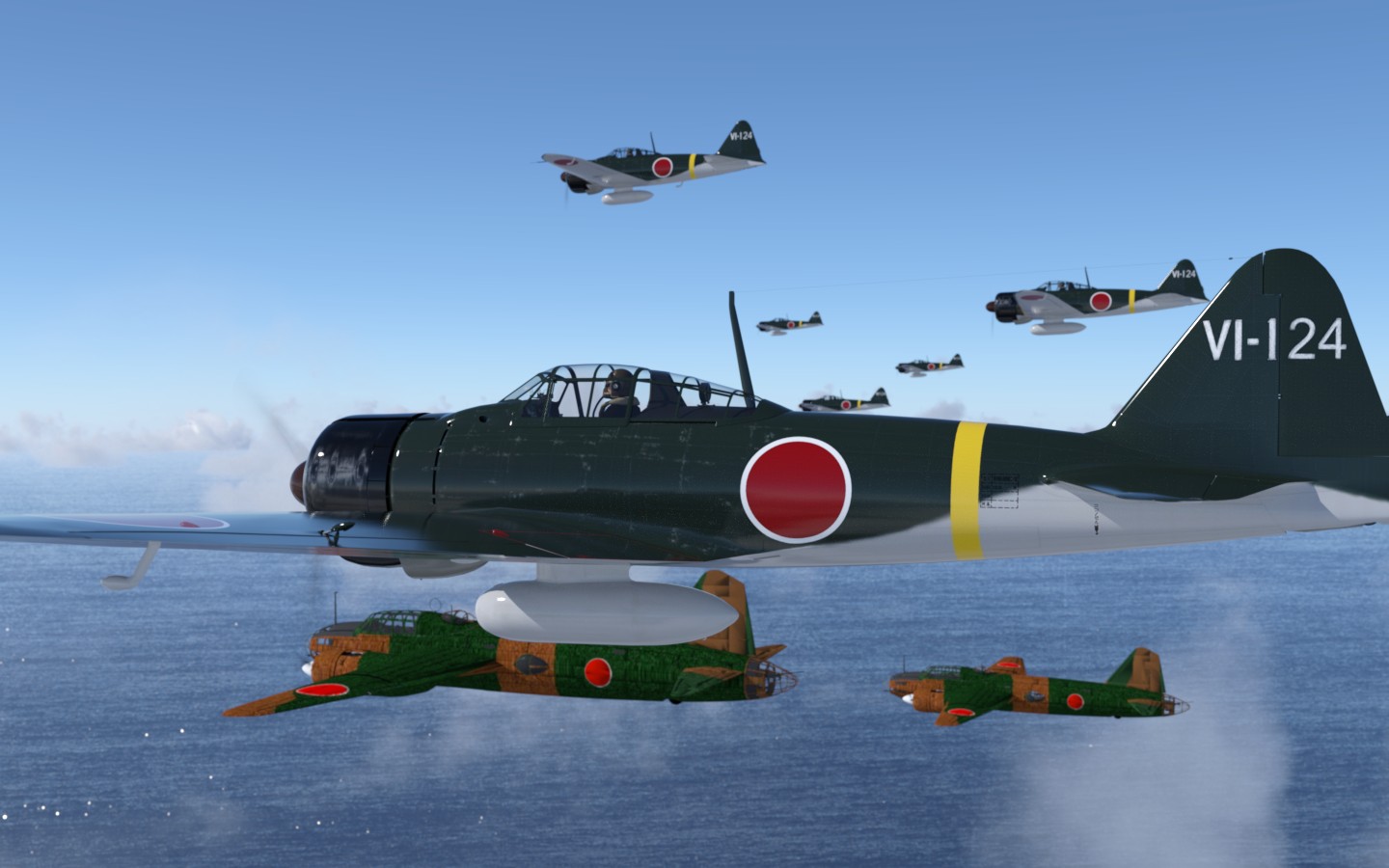 动漫中的2战空战第25期零式战斗机