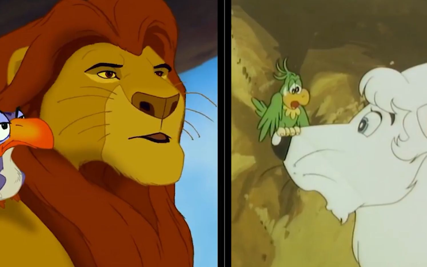 原来狮子王也是抄袭作狮子王vs手冢治虫的森林大帝对比视频