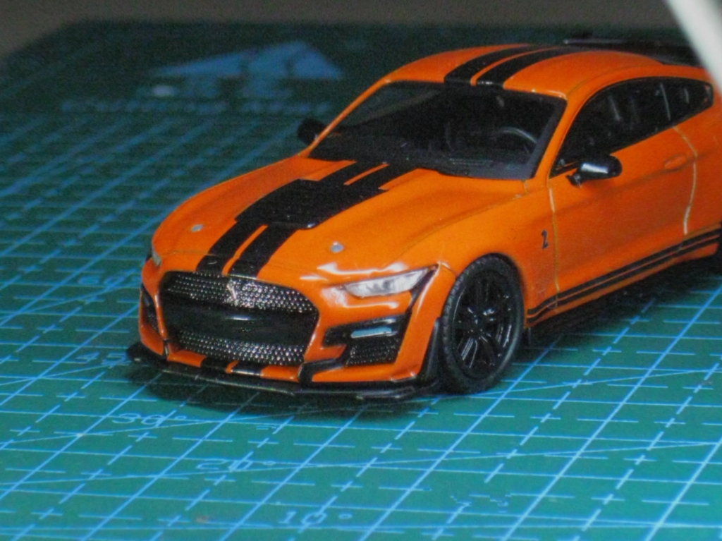 minigt福特野马gt500橙色款随拍