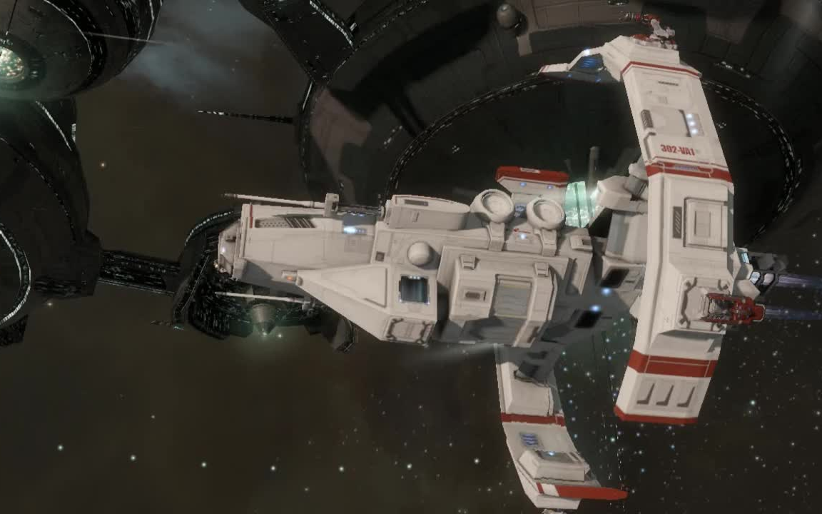 eve空间站游览(一) 错落有致的楼窗 优雅的模型设计