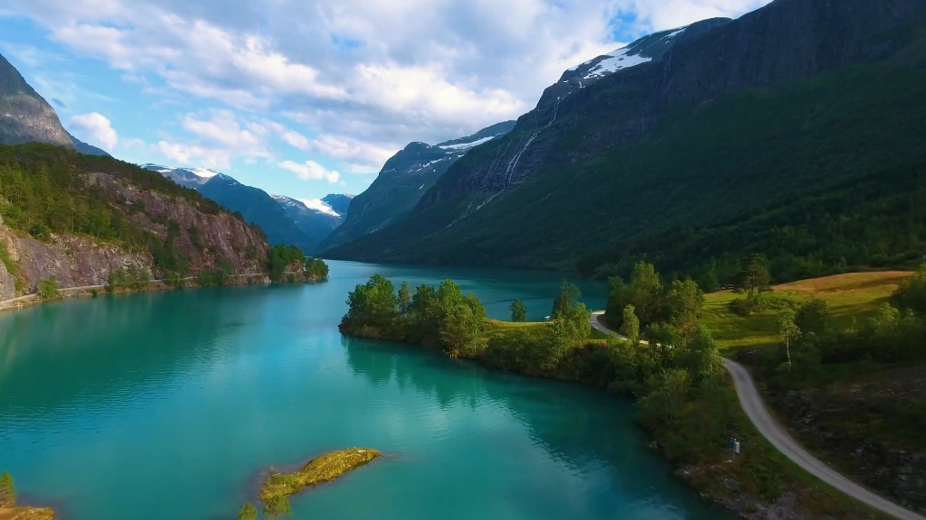 4k高清 人间仙境 湖面 治愈 音乐