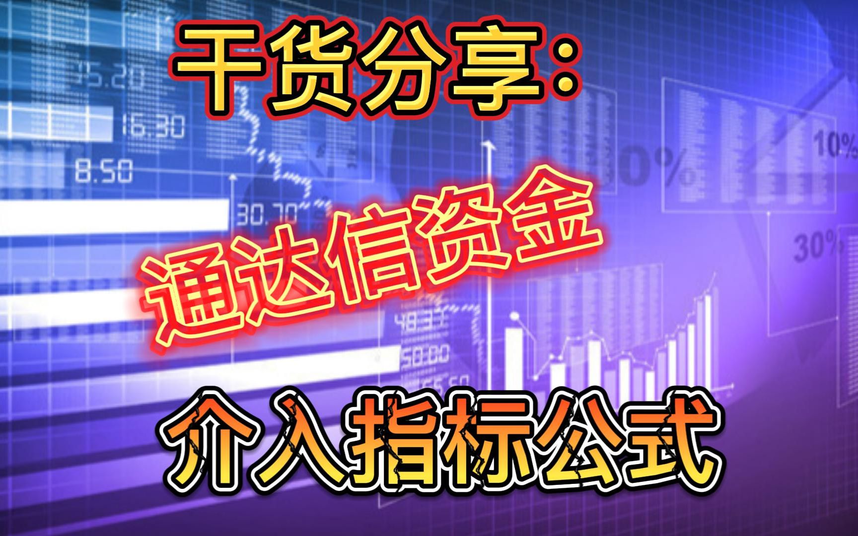 干货分享:通达信资金介入指标公式,看懂资金介入,散户也能轻松做趋势!哔哩哔哩bilibili