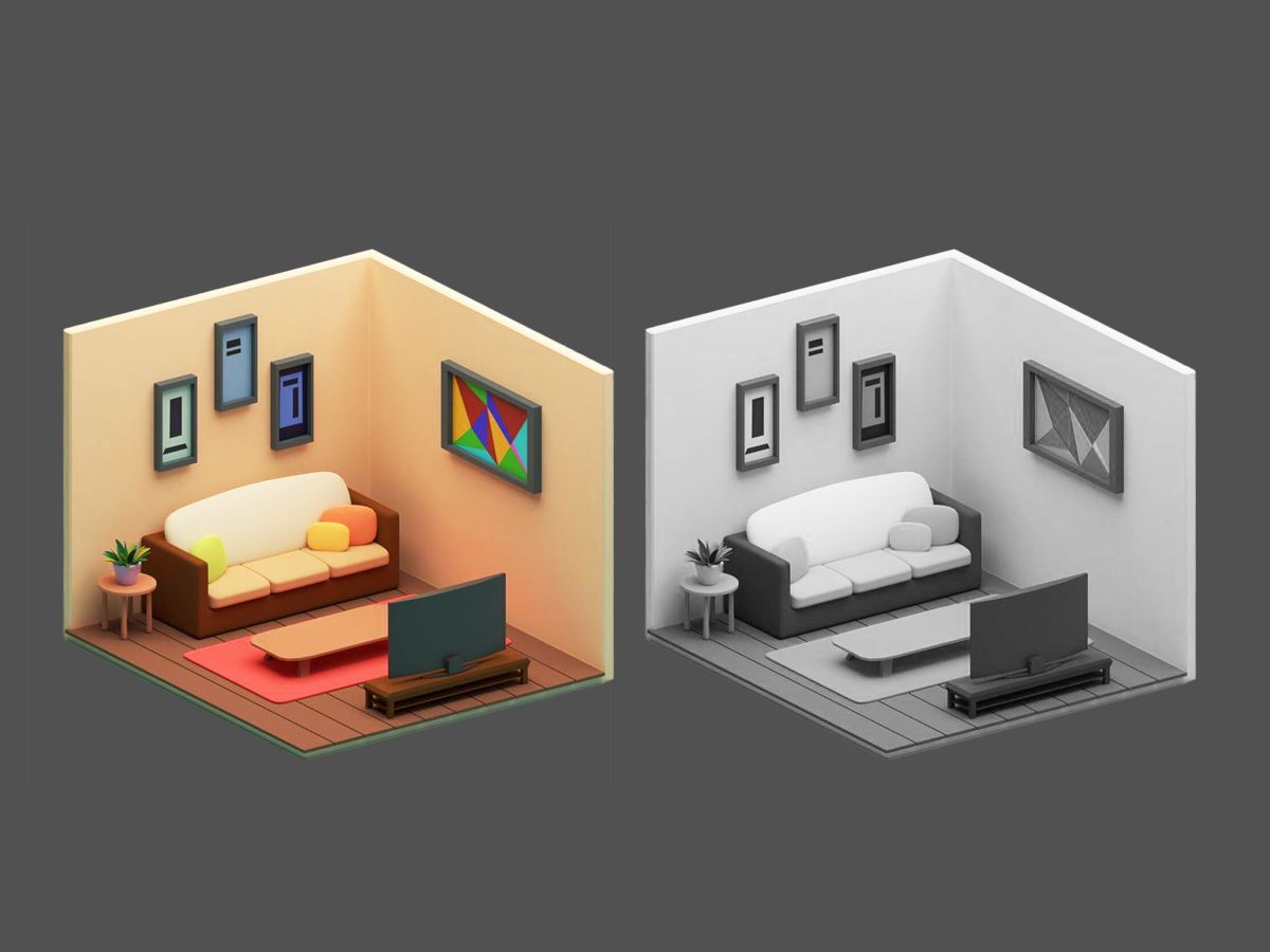 15分钟做的室内小客厅模型,适合0基础入门案例