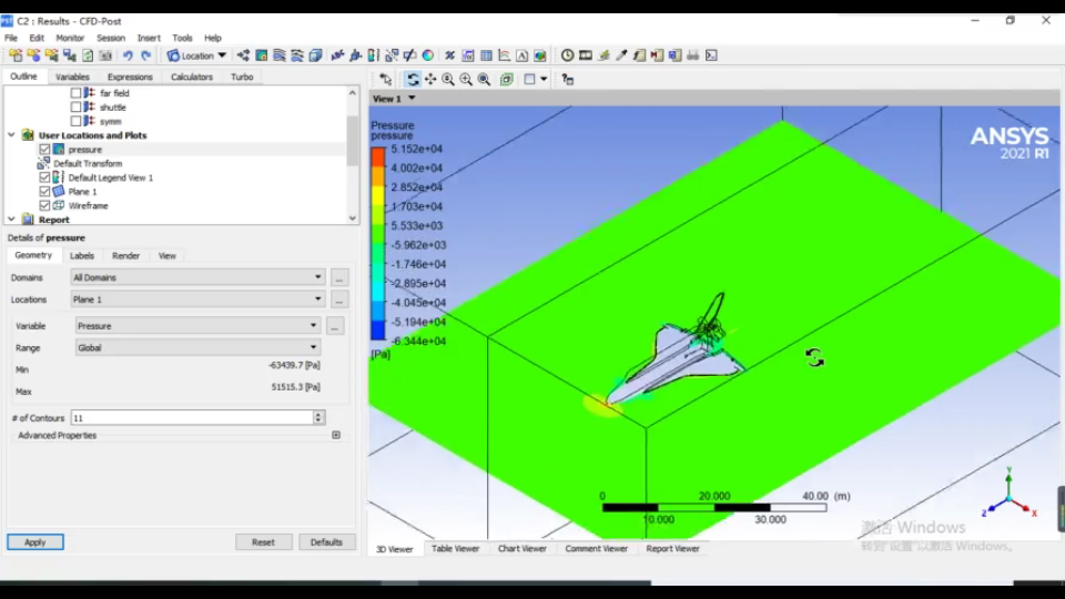 [图]Fluent案例 航天飞机外流场模拟
