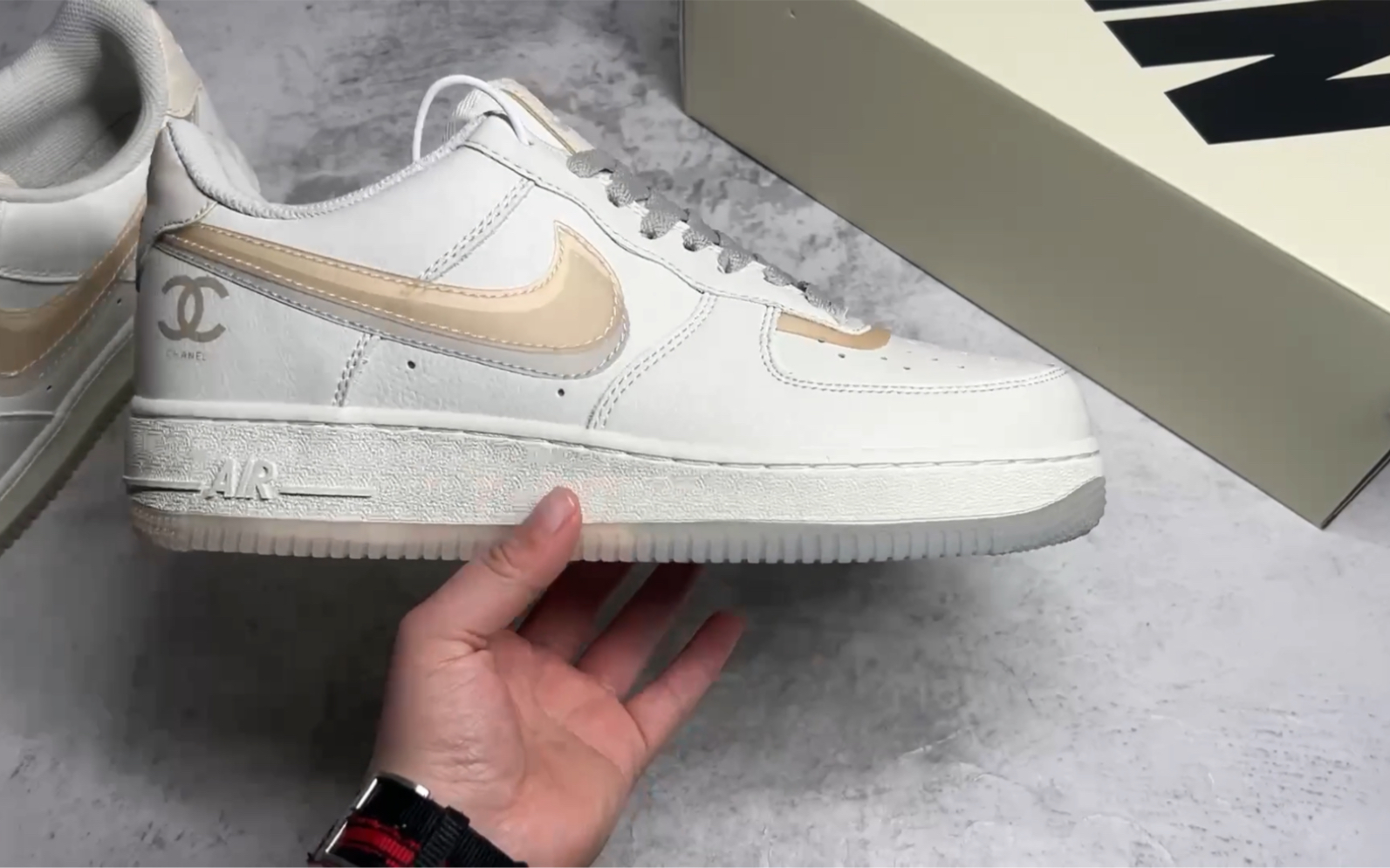【全方位实拍】nike air force 1 low 定制chanel联名