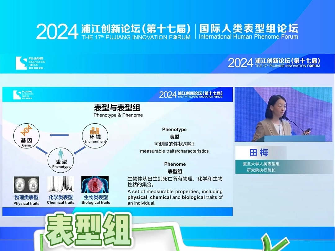 【2024浦江创新论坛】复旦大学田梅:表型组研究将在生命科学领域发挥“点石成金”的作用哔哩哔哩bilibili