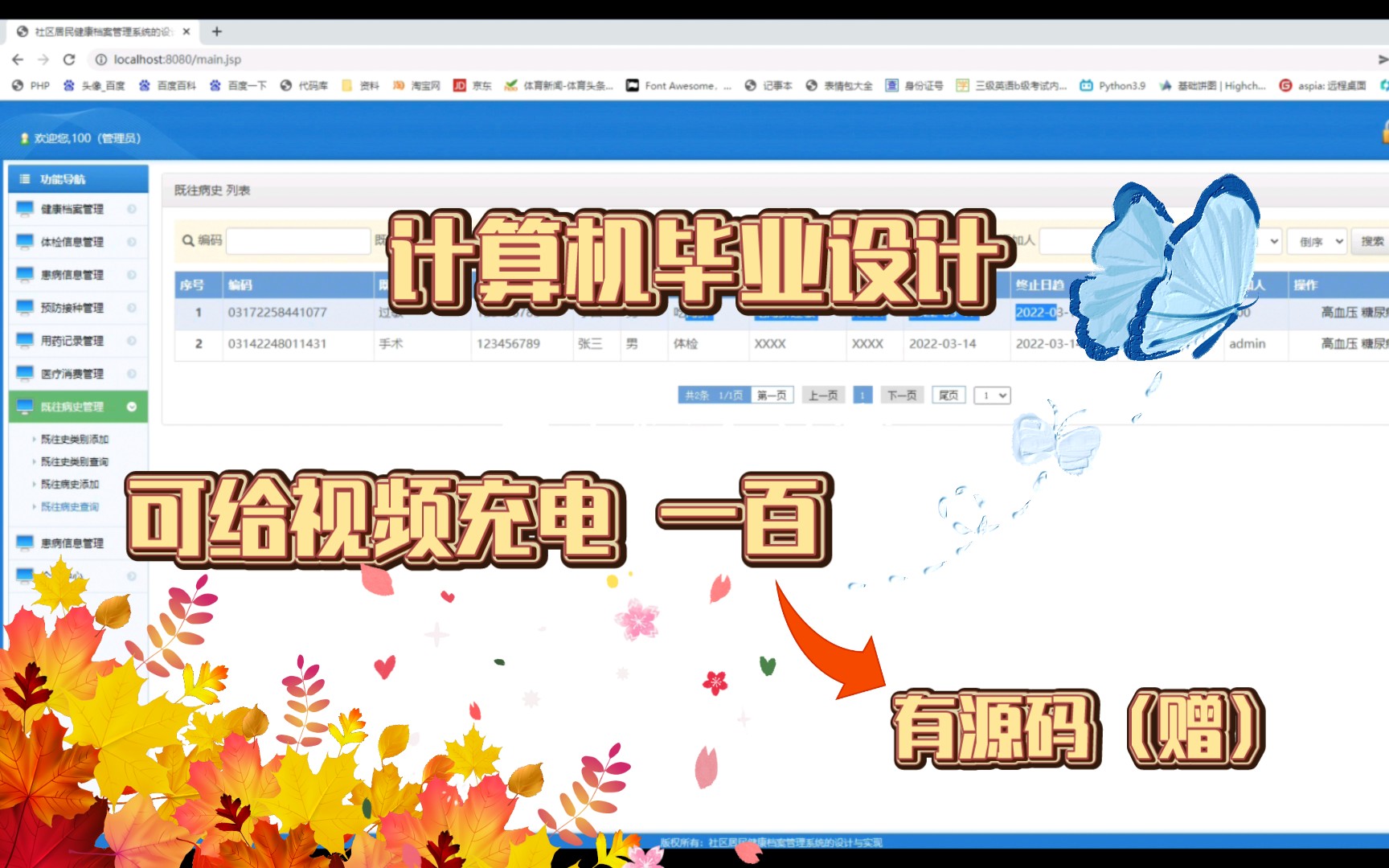 计算机毕业设计展示:社区居民健康档案管理系统的 Java Spring Boot 实现,教你如何去设计实现功能和创新亮点,计算机程序设计,计算机毕设,软件编程...