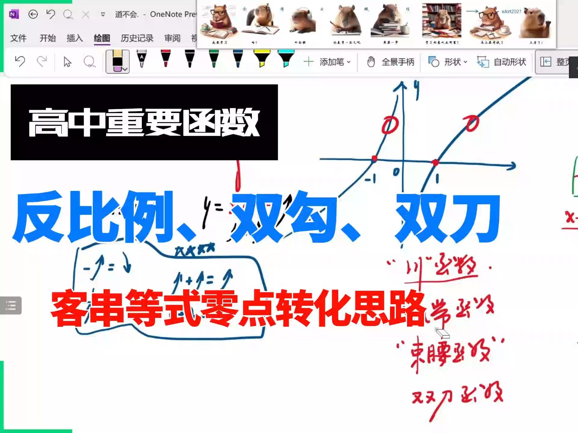 高中重要函数:反比例、双勾、双刀,客串等式有解的转化思路哔哩哔哩bilibili