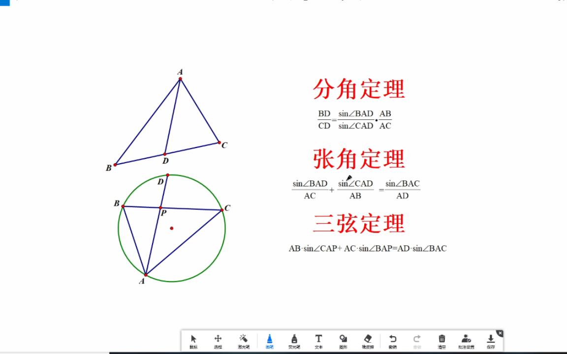 十分钟学会分角定理,张角定理,三弦定理,然后就会变成很拽哔哩哔哩bilibili