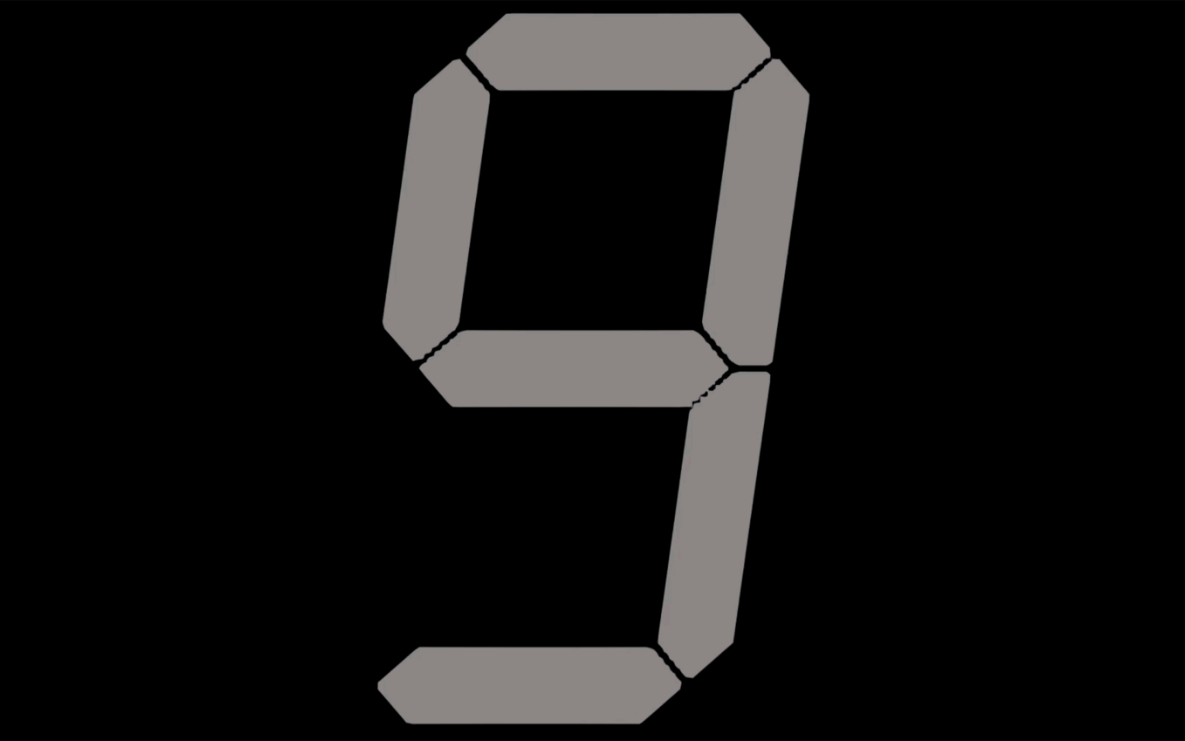 9秒倒计时 (恶臭10进制,彩色数字)