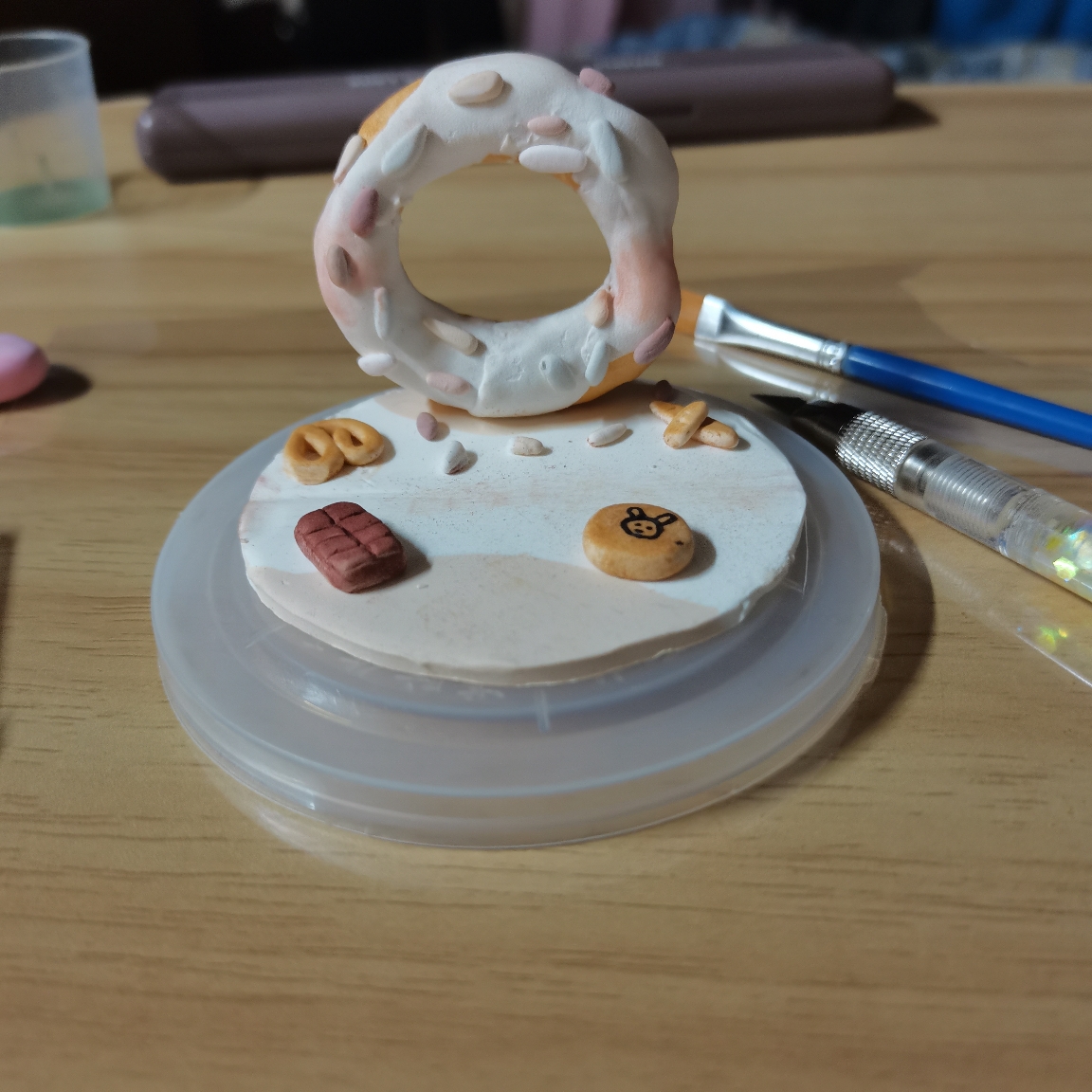 橡皮泥/甜甜圈手机支架