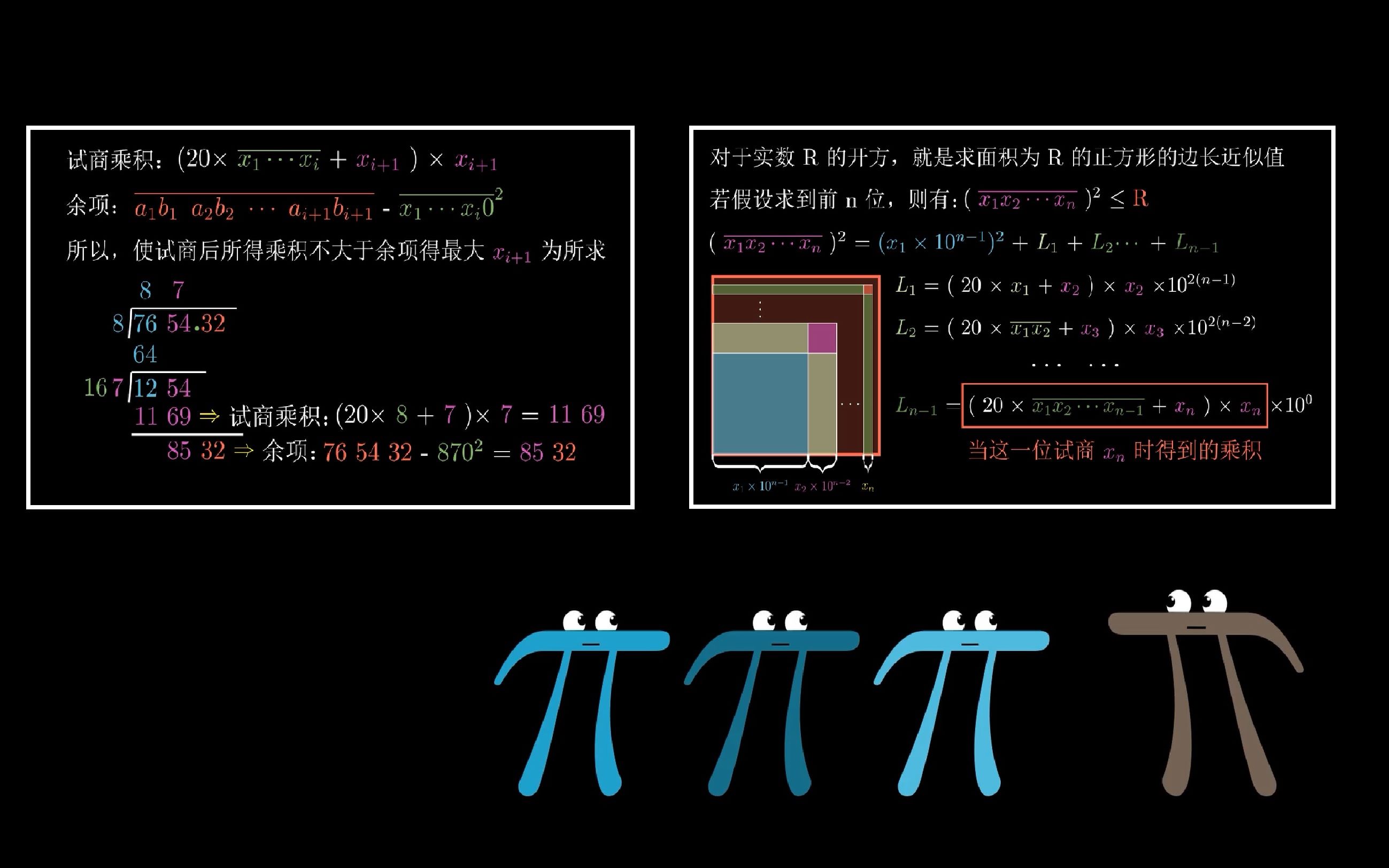 【数学】手算开平方的方法与原理 | manim制作哔哩哔哩bilibili