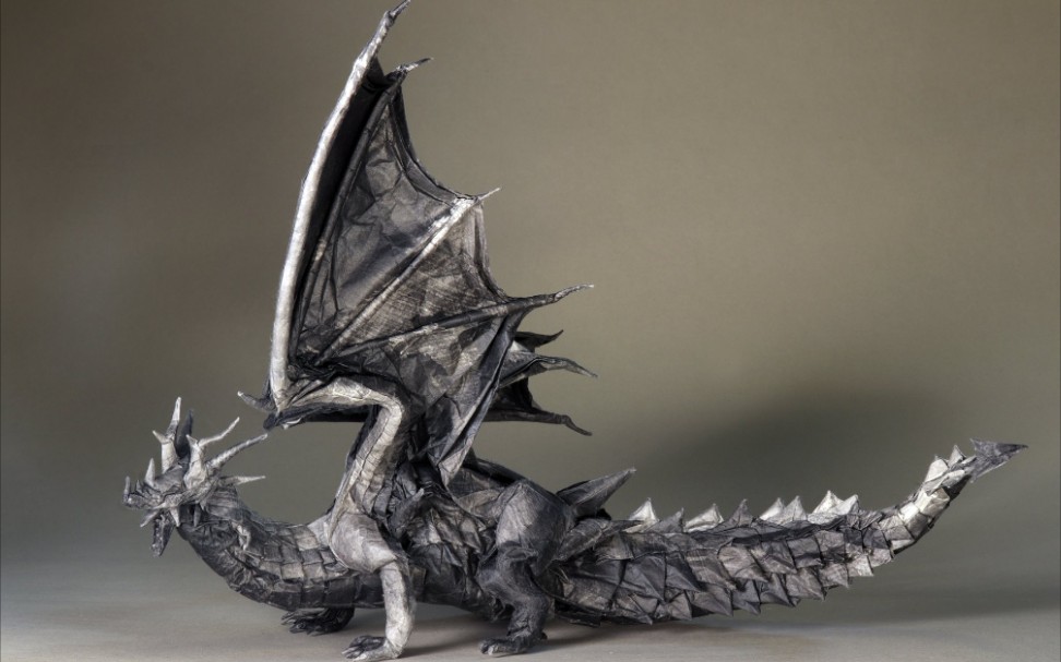 Origami Dragon ドラゴン Precrease Timelapse [Arisawa Yuga]2_哔哩哔哩_bilibili