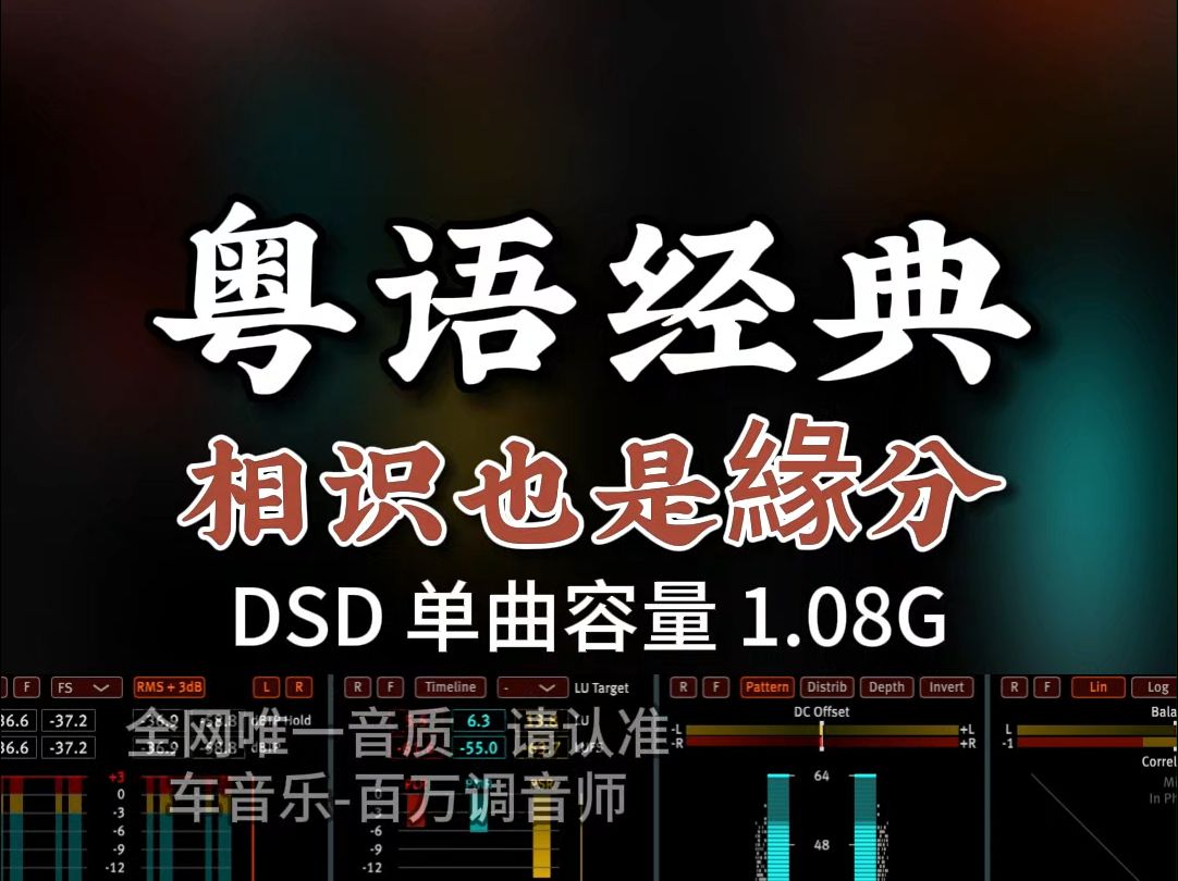 香港歌坛金曲之母,情深意切、柔美细致,《相识也是缘分》DSD完整版1.08G,百万调音师专业录音棚制作,顶级HIFI无损音质哔哩哔哩bilibili