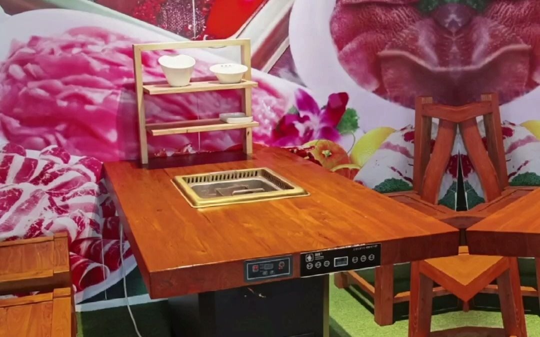 韩博无烟火锅桌净化设备展示实拍