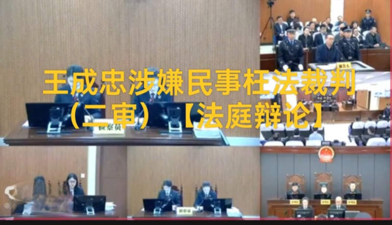 王成忠涉嫌民事枉法裁判(二审)【法庭辩论】哔哩哔哩bilibili