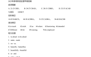 Download Video: 2023年高考英语全国甲卷试题及答案
