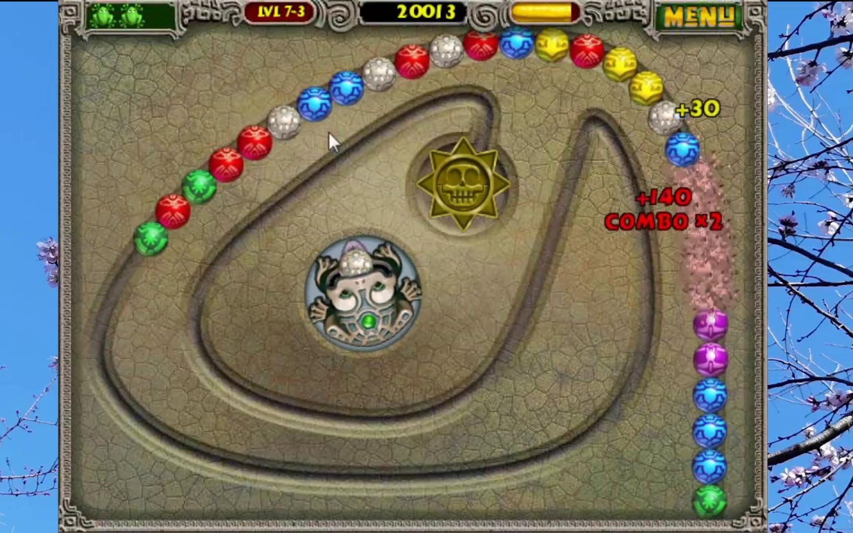 【单机游戏】怀旧经典-祖玛7-3关卡挑战-1分04秒通过