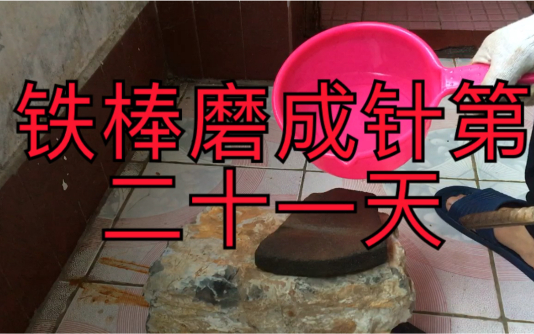 铁棒磨针第二十一天挑战铁棒磨成绣花针的第二十一天