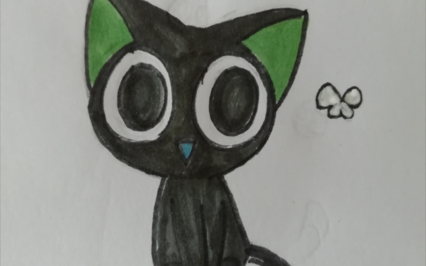 画了一只罗小黑.