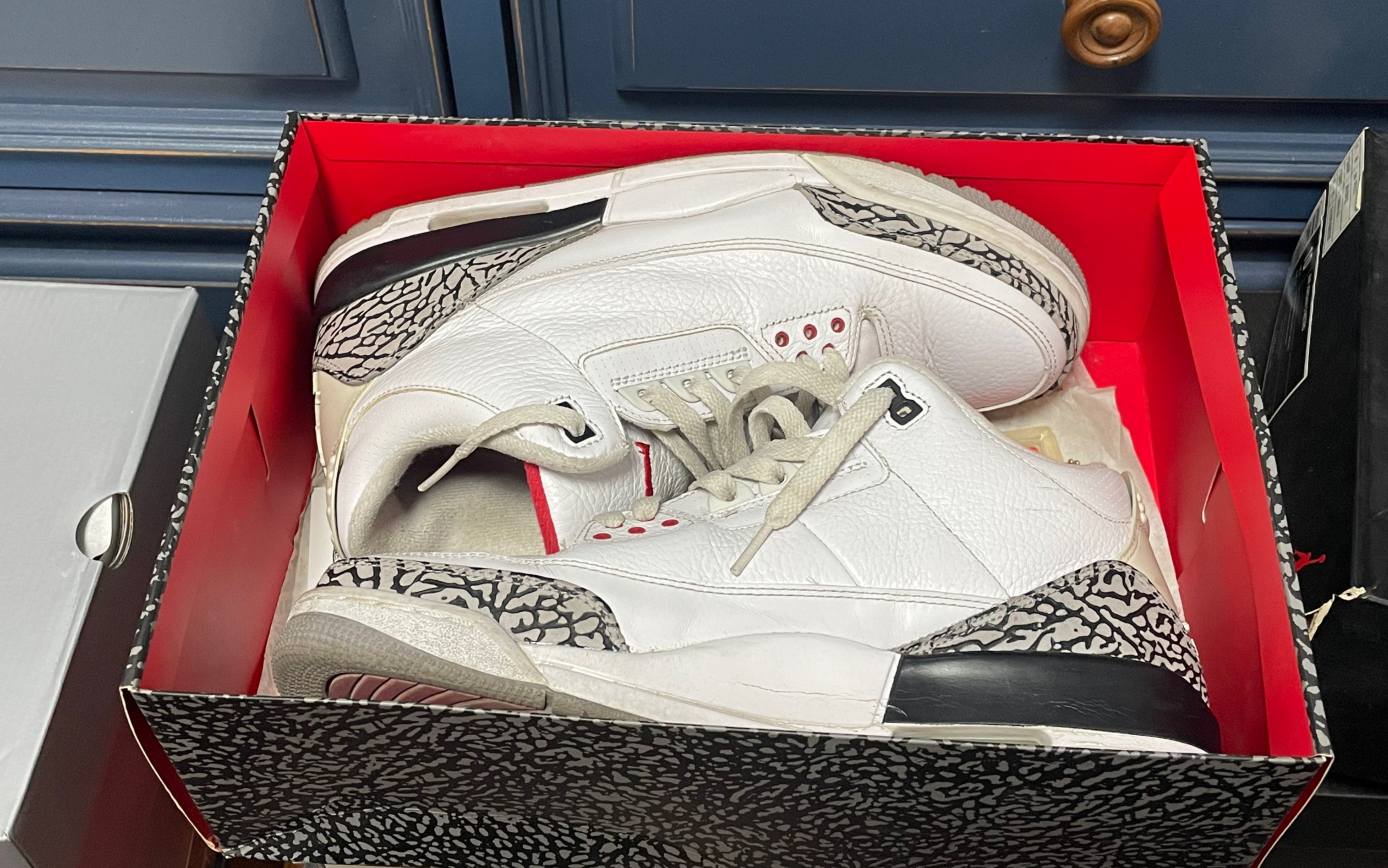 air jordan3白水泥 开箱 aj3 白水泥2010年版