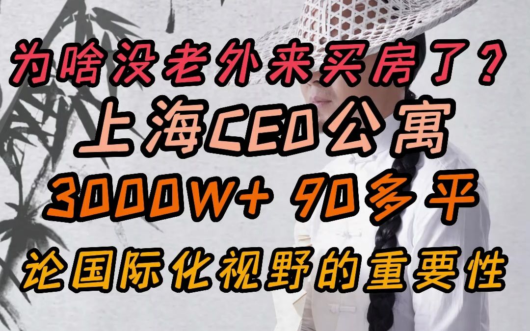 为啥没老外来买房了?上海CEO公寓90多平3000W+ 论国际视野的重要性哔哩哔哩bilibili