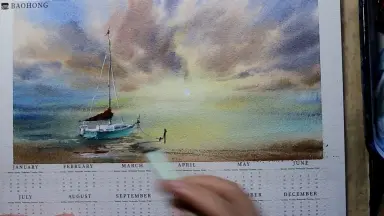 水彩船的画法-哔哩哔哩_Bilibili