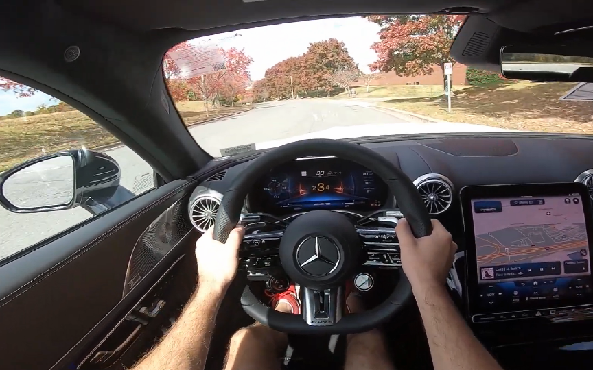2022奔驰sl63 敞篷跑车 第一视角试驾