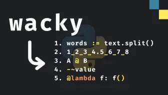 【4K+中文字幕】Python 5 个冷门又好玩的特性