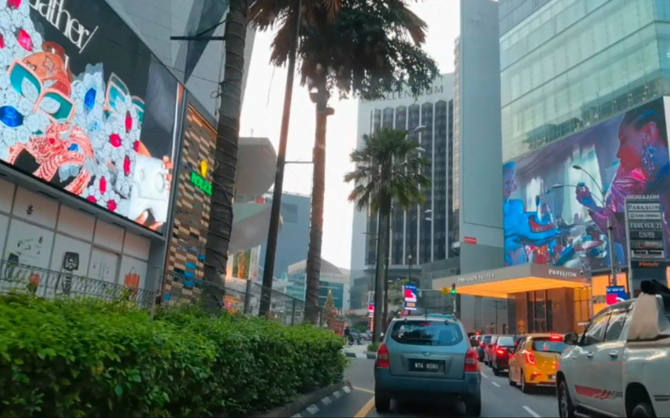 [图]驾驶在吉隆坡 - 马来西亚街景 | KL Evening Drive Jalan Bukit Bintang To Jalan Nakhoda Yusof