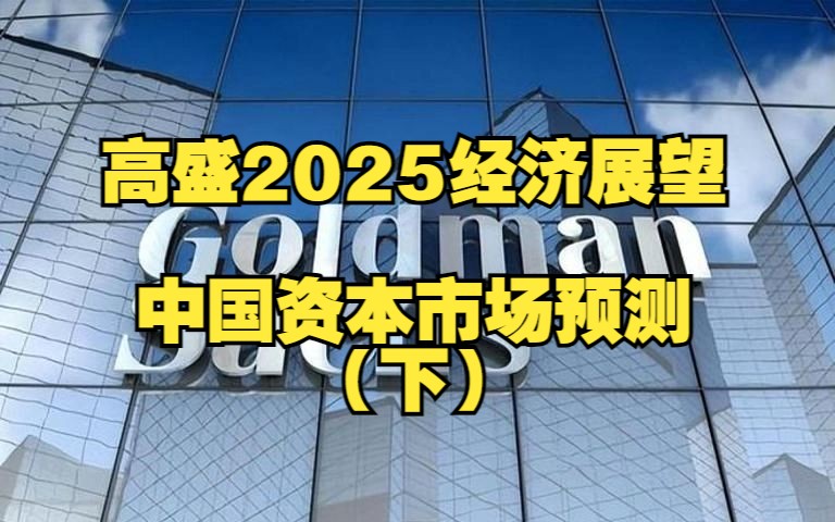 11月18日 高盛2025经济展望及中国资本市场预测(下)哔哩哔哩bilibili