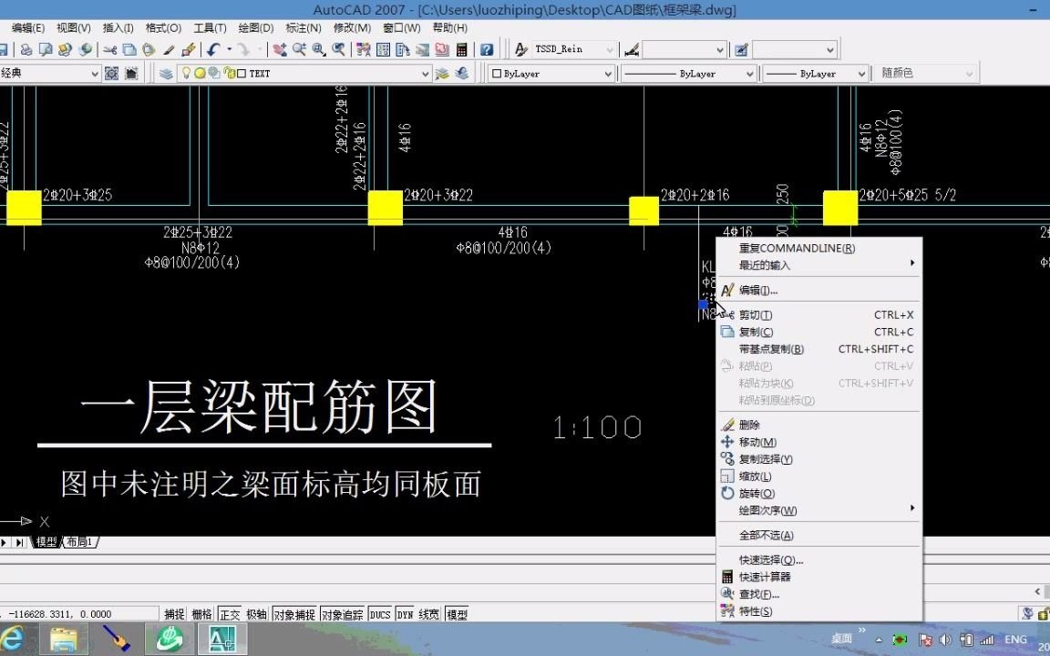 e筋鋼筋翻樣全套視頻教程梁翻樣