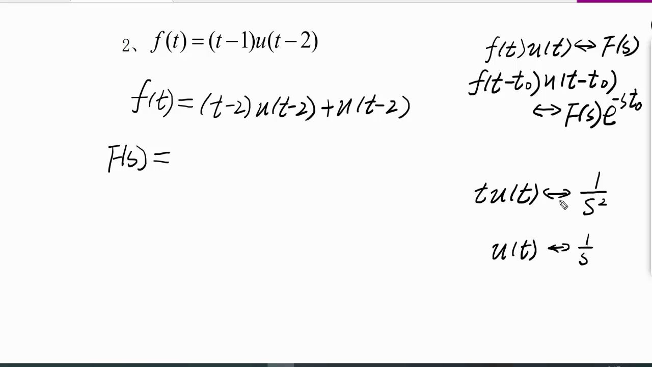 拉氏变换性质的习题讲解哔哩哔哩bilibili
