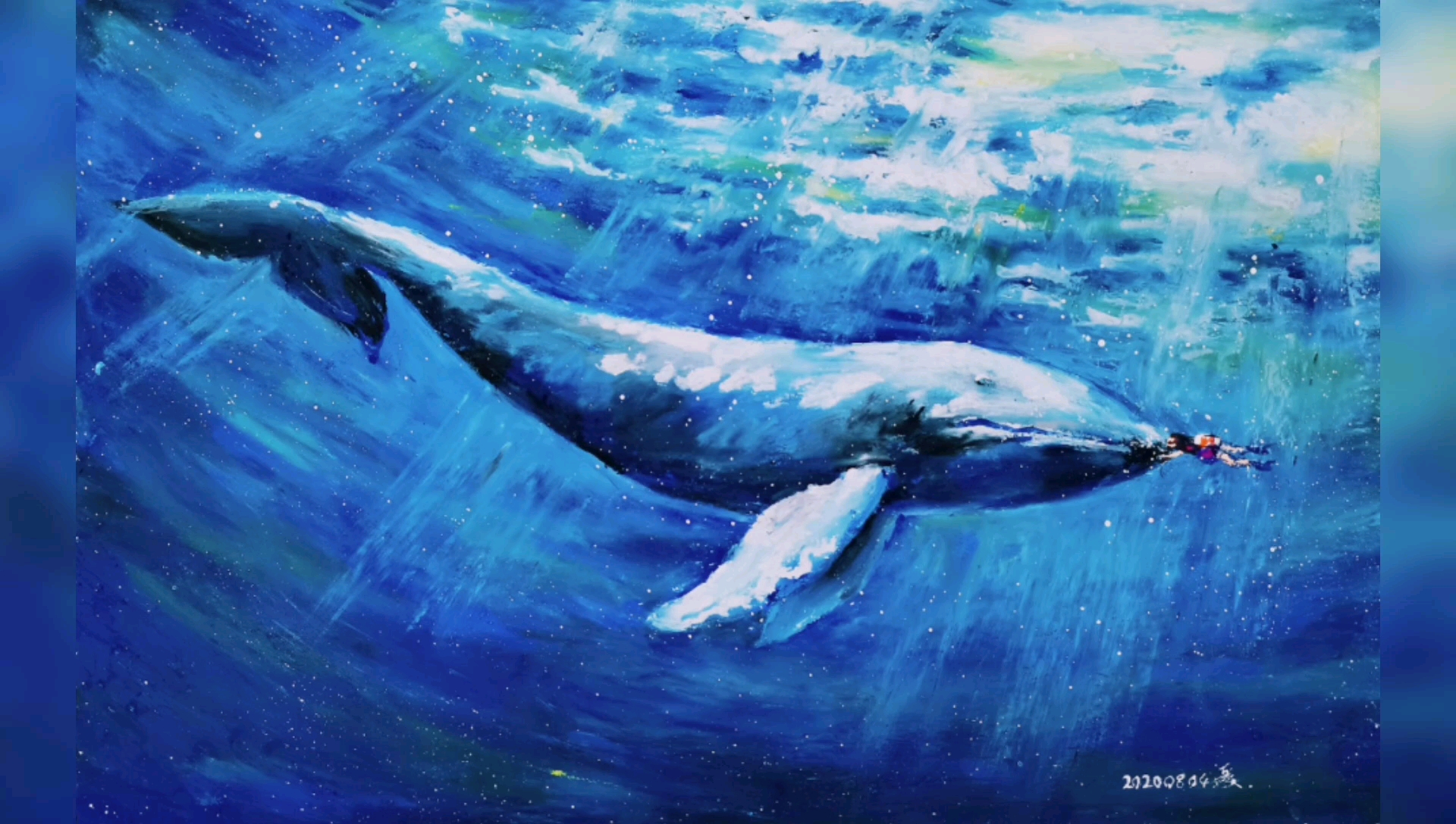【油画棒】淌游大海,与鲸共舞