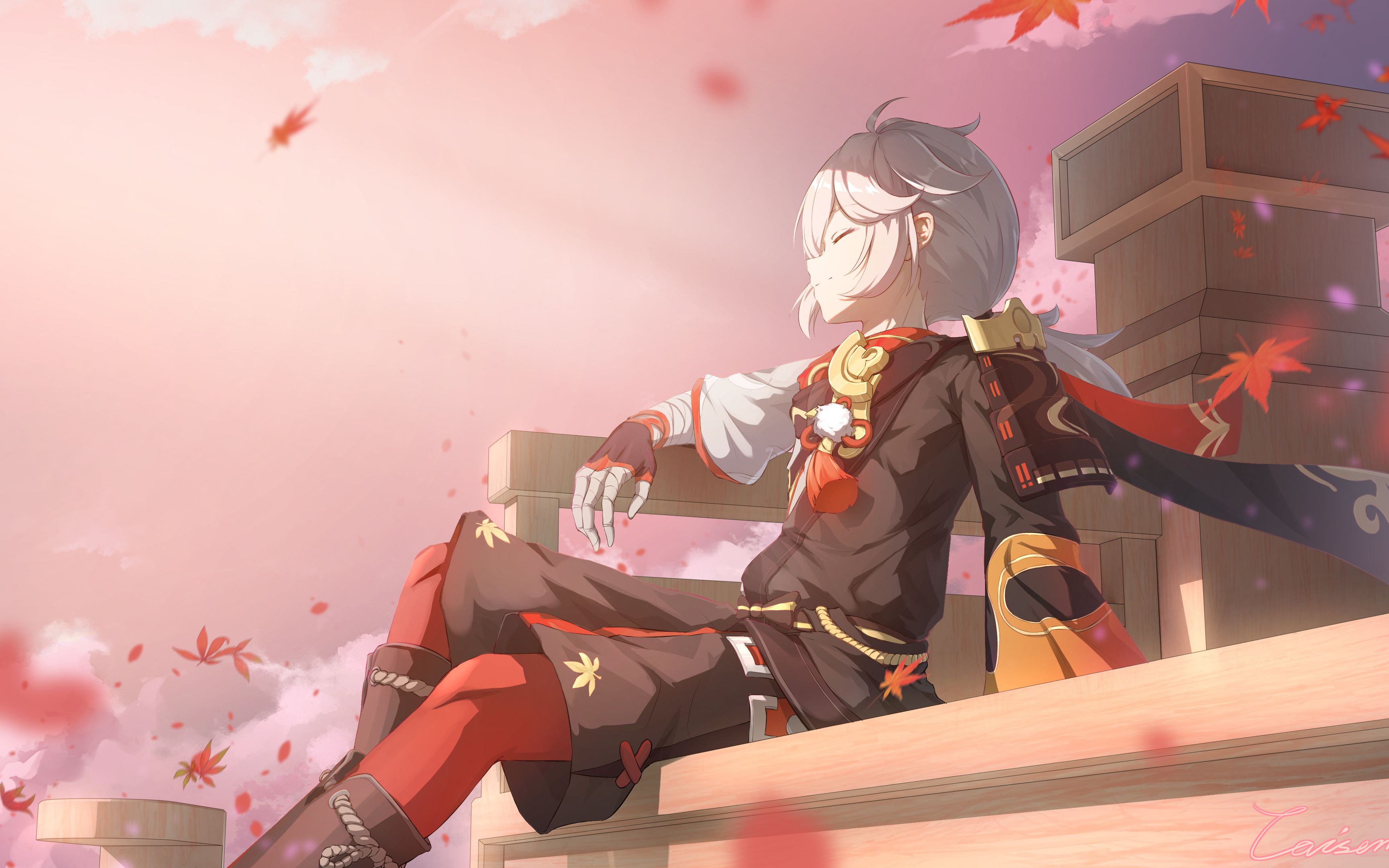【配音/枫原万叶】深山踏红叶,耳畔闻鹿鸣_哔哩哔哩_bilibili