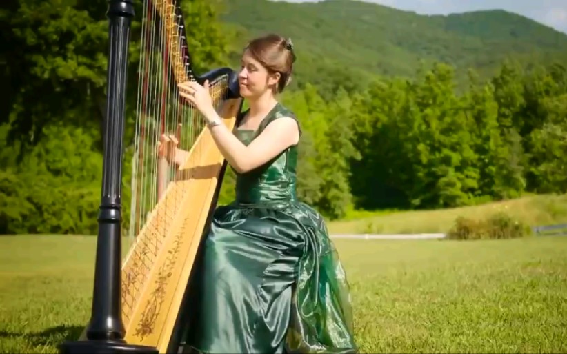 仙女竖琴演奏帕赫贝尔《d大调卡农》.