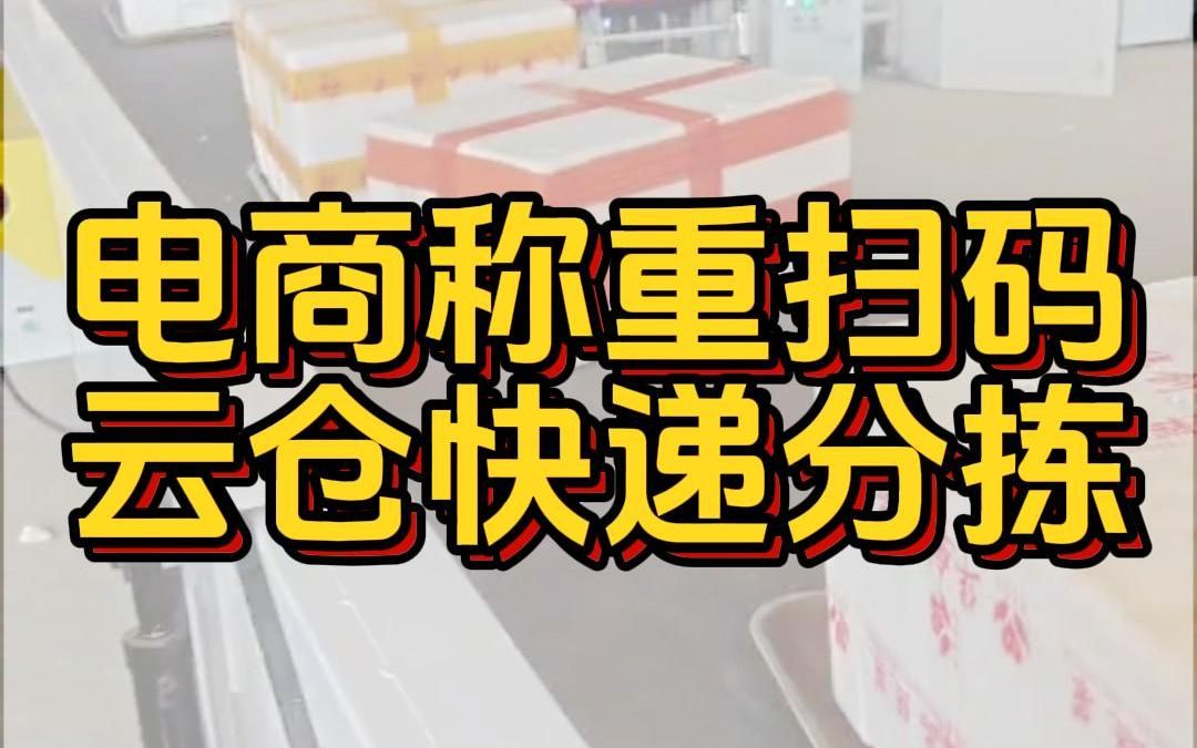 跋涉智能电商称重扫码测体分拣机云仓DWS快递分拣机设备流水线哔哩哔哩bilibili