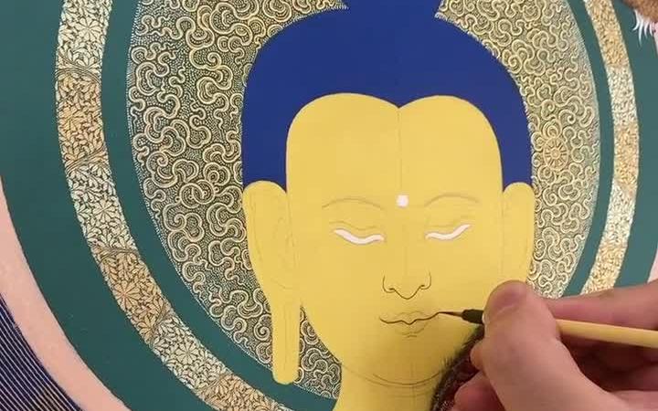 唐卡开脸过程_哔哩哔哩_bilibili